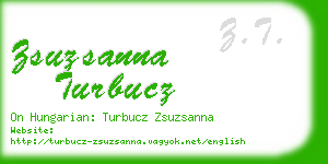 zsuzsanna turbucz business card